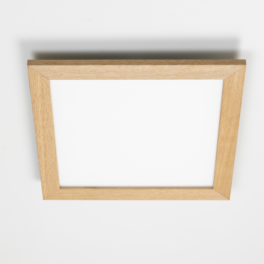 Eglo - panneau LED RGB dimmable à montage en surface SALOBRENA-C WOOD LED/24W/230V 2700-6500K 49,5x49,5 cm marron + télécommande