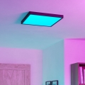Eglo - Plafonnier LED RGBW dimmable de salle de bains LED/17,8W/230V 2700-6500K 39x39 cm IP44 noir