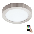 Eglo - Plafonnier LED RGBW dimmable FUEVA-C LED/15,6 W/230 V Bluetooth Ø 22,5 cm