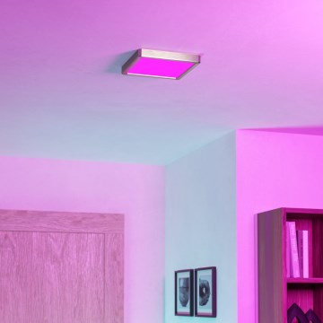 Eglo - Plafonnier LED RGBW dimmable pour salle de bains LED/10,5W/230V 2700-6500K 22x22 cm IP44 chrome mat