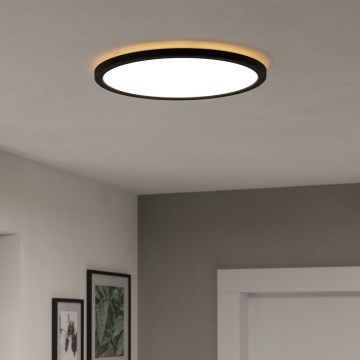 Eglo - Plafonnier salle de bain LED/18,5W/230V 2700K/4000K/6500K d. 38,9 cm IP44 noir