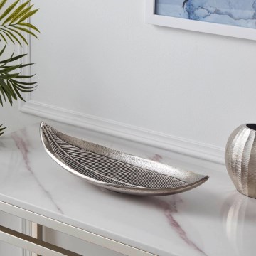 Eglo - Plateau décoratif 14x38,5 cm argent