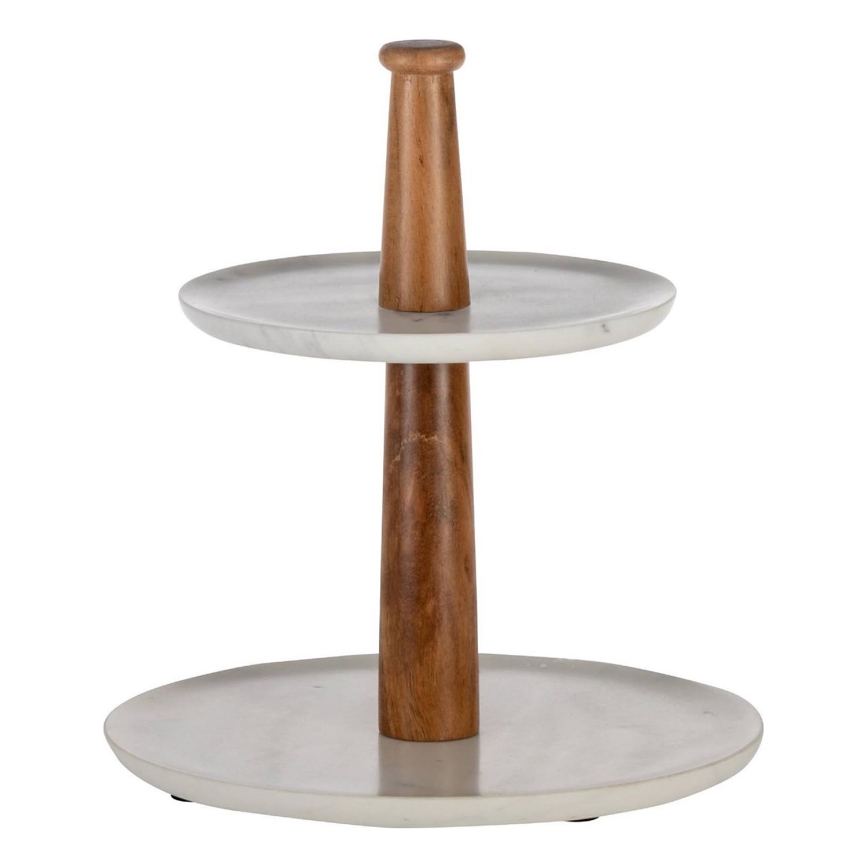 Eglo - Présentoir de service 28x25,5 cm bois/marbre