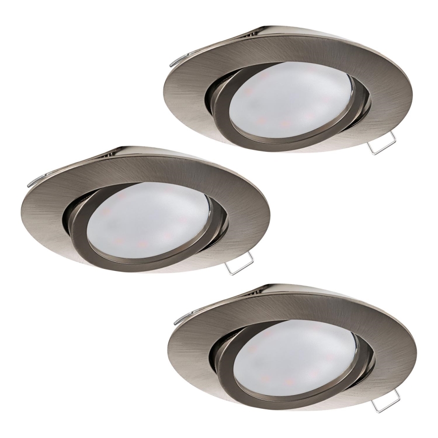 Eglo - SET 3x Spot LED encastrable TEDO 3xGU10-LED/5W/230V