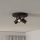 Eglo - Spot de salle de bains 3xGU10/5W/230V Ø25 cm IP44 noir/marron