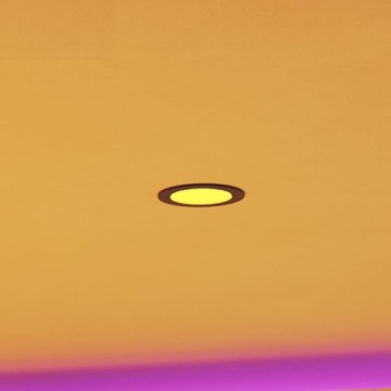 Eglo - Spot encastré LED RGBW gradable pour salle de bains LED/5W/230V 2700-6500K Ø 12 cm IP44 noir