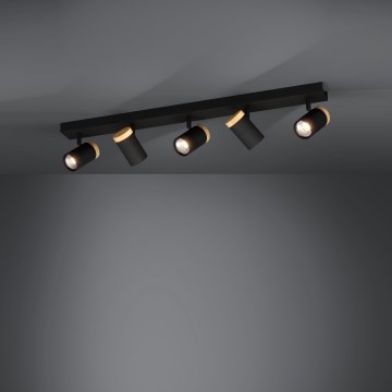 Eglo - Spot LED 5xGU10/4,5W/230V 3000K noir/marron