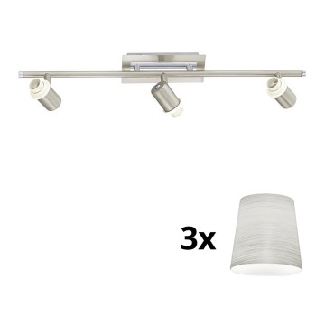 Eglo - Spot LED MY CHOICE 3xE14/40W/230V chrome mat/crème