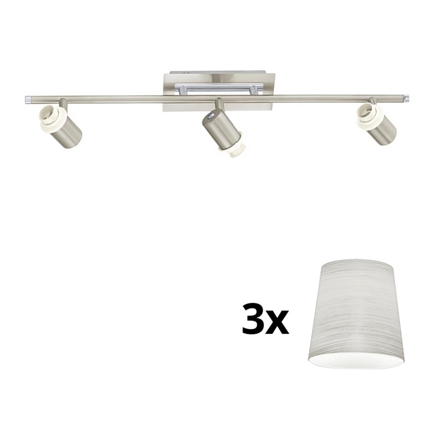 Eglo - Spot LED MY CHOICE 3xE14/40W/230V chrome mat/crème
