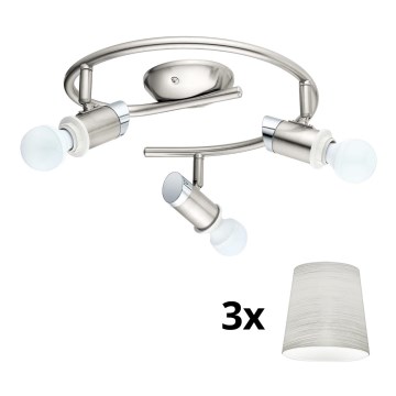 Eglo - Spot LED MY CHOICE 3xE14/4W/230V  chrome mat/crème