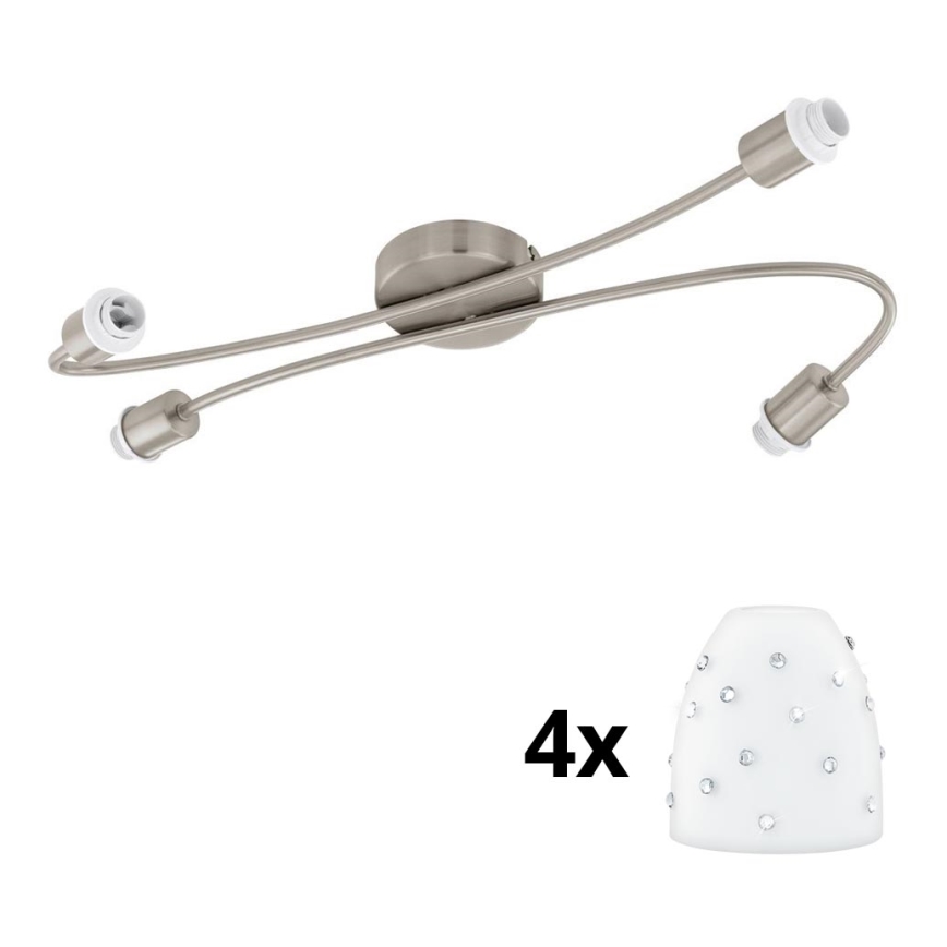 Eglo - Spot LED MY CHOICE 4xE14/4W/230V chrome mat/blanc