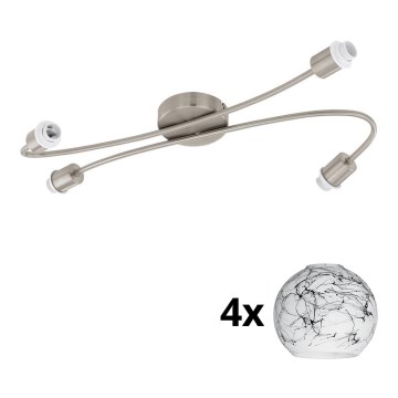 Eglo - Spot LED MY CHOICE 4xE14/4W/230V chrome mat/blanc/noir