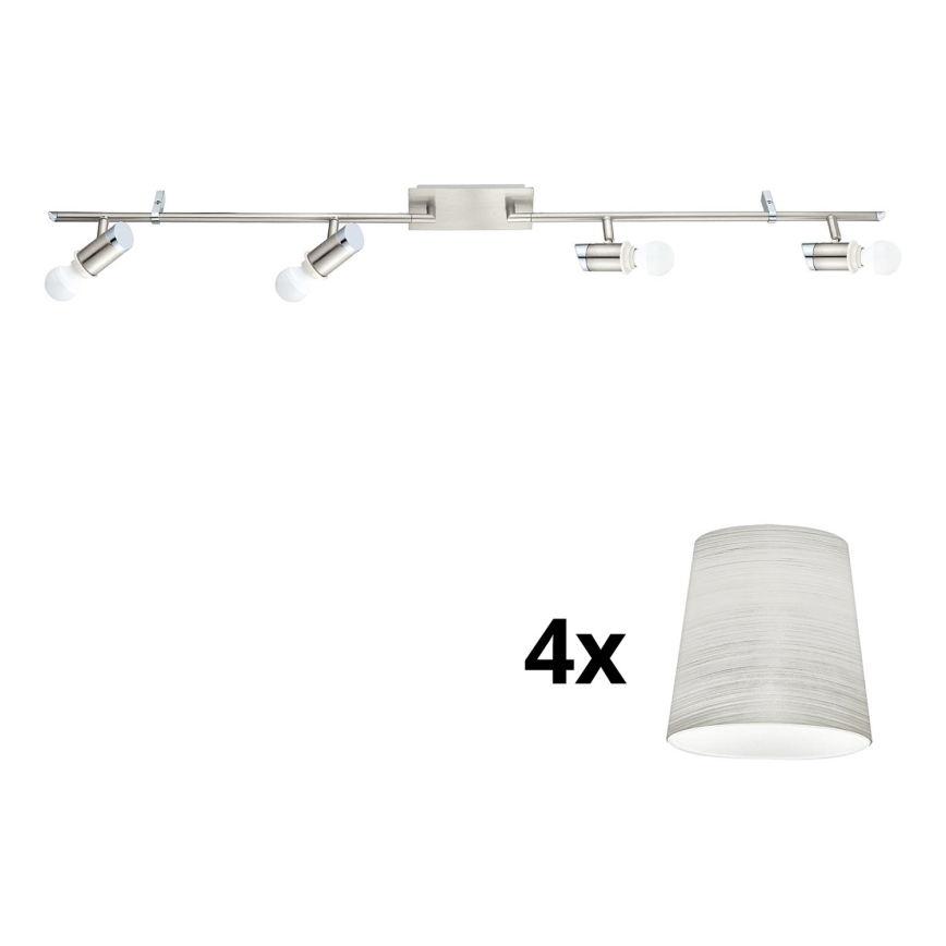 Eglo - Spot LED MY CHOICE 4xE14/4W/230V chrome mat/crème