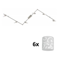 Eglo - Spot LED MY CHOICE 6xE14/4W/230V chrome mat/blanc