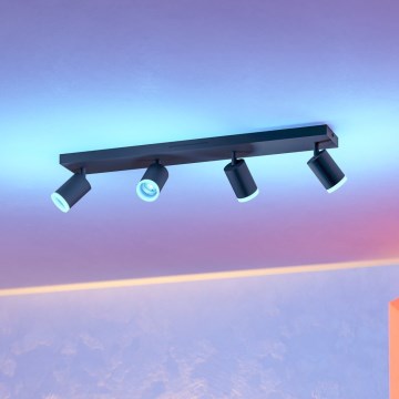 Eglo - Spot LED RGBW dimmable 4xLED/3,7W/230V 2700-6500K noir