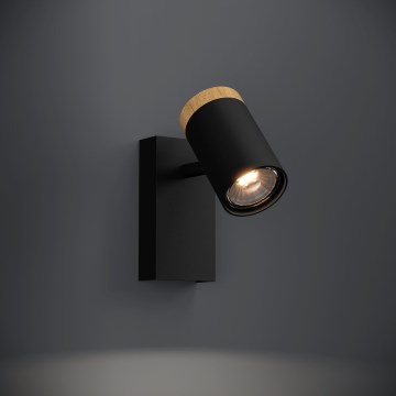 Eglo - Spot mural 1xGU10/4,5W/230V 3000K noir/marron