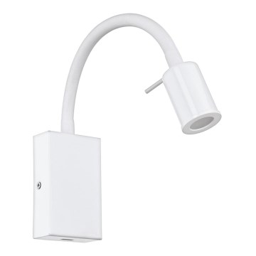 Eglo - Spot mural avec chargeur USB 1xLED/3,5W/230V blanc