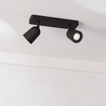 Eglo - Spot orientable 2xGU10/10W/230V, noir