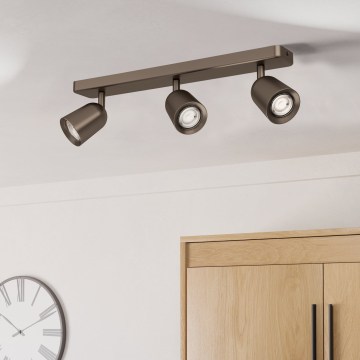Eglo - Spot orientable 3xGU10/10W/230V finition bronze