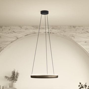 Eglo Stars of Light - Suspension LED dimmable sur câble avec détecteur de mouvement, 2x LED 25 W, 230 V, 2200–6500 K, Ø 80 cm, marron