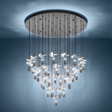 Eglo Stars of Light - Suspension LED sur câble 43xLED/2,1W/230V 2200/3000/4000K chrome brillant