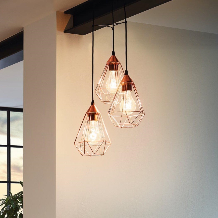 Eglo - Suspension 3xE27/60W/230V