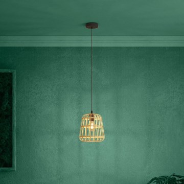 Eglo - Suspension filaire 1xE27/40W/230V d. 24 cm bambou