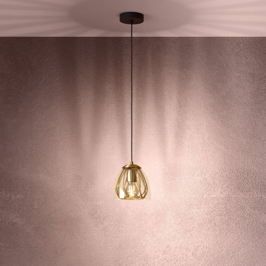 Eglo - Suspension filaire 1xE27/40W/230V doré