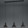 Eglo - Suspension filaire 3xE27/28W/230V noir