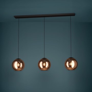 Eglo - Suspension filaire 3xE27/40W/230V cuivre