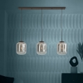 Eglo - Suspension filaire 3xE27/40W/230V fumé