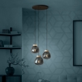 Eglo - Suspension filaire 3xE27/40W/230V fumé
