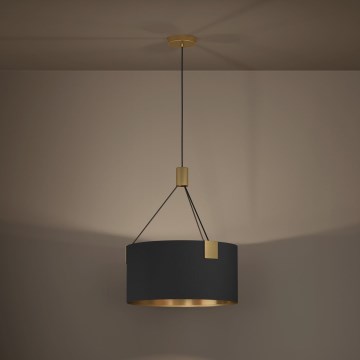 Eglo - Suspension filaire 3xE27/40W/230V noir/doré