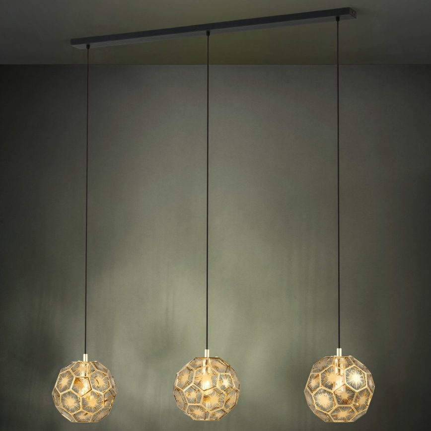 Eglo - Suspension filaire 3xE27/60W/230V