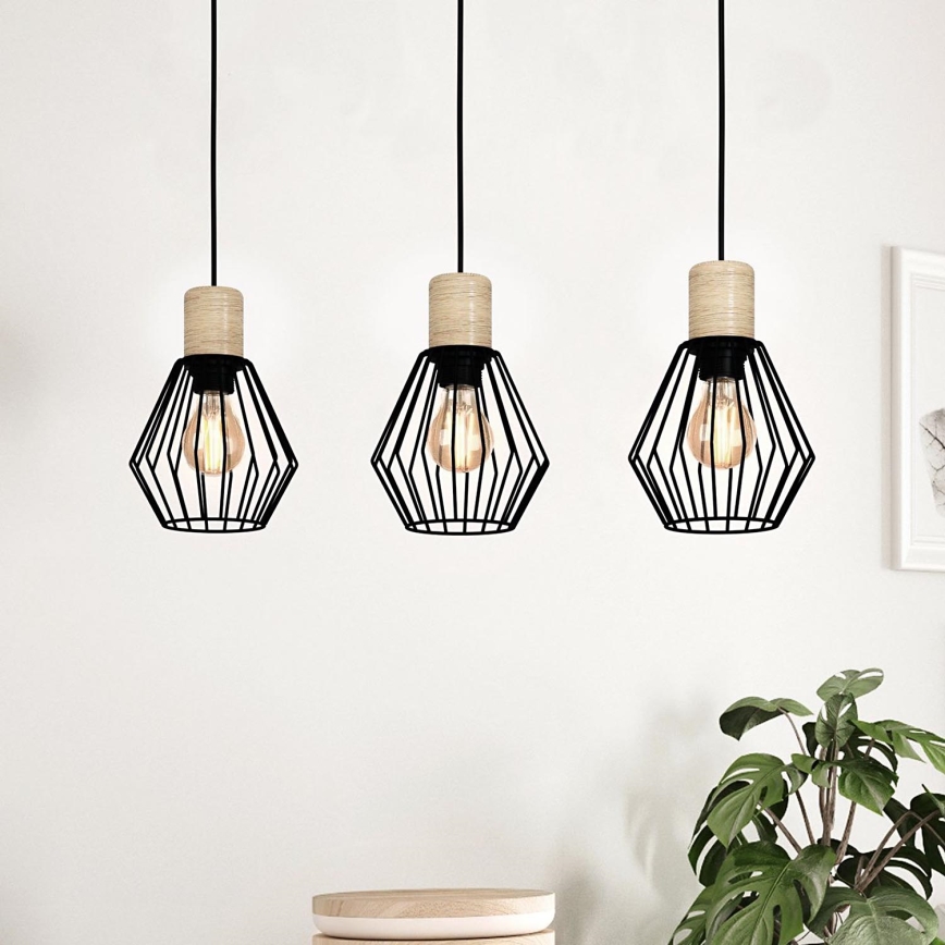 Eglo - Suspension filaire 3xE27/60W/230V
