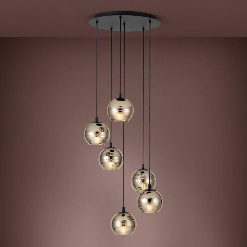 Eglo - Suspension filaire 6xE27/40W/230V