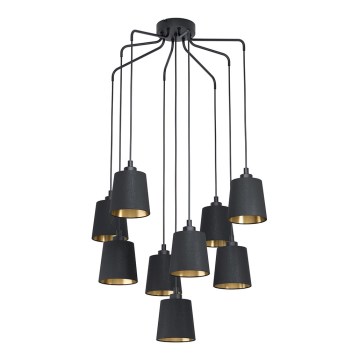 Eglo - Suspension filaire 9xE27/40W/230V noire
