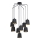 Eglo - Suspension filaire 9xE27/40W/230V noire
