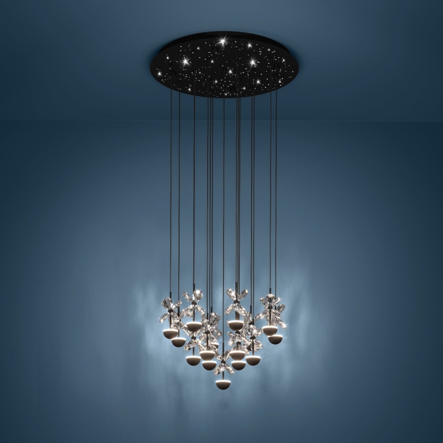 Eglo - Suspension filaire à intensité variable LED/27W/230V 3000K noir