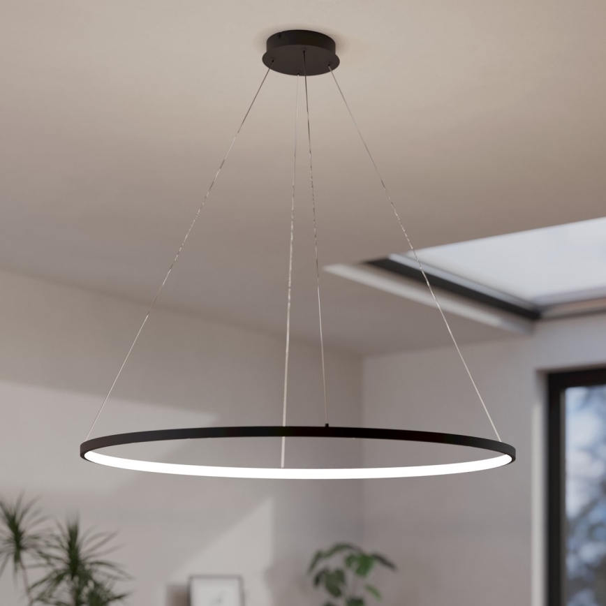 Eglo - Suspension filaire à intensité variable LED/40W/230V 2700-6500K noir + télécommande