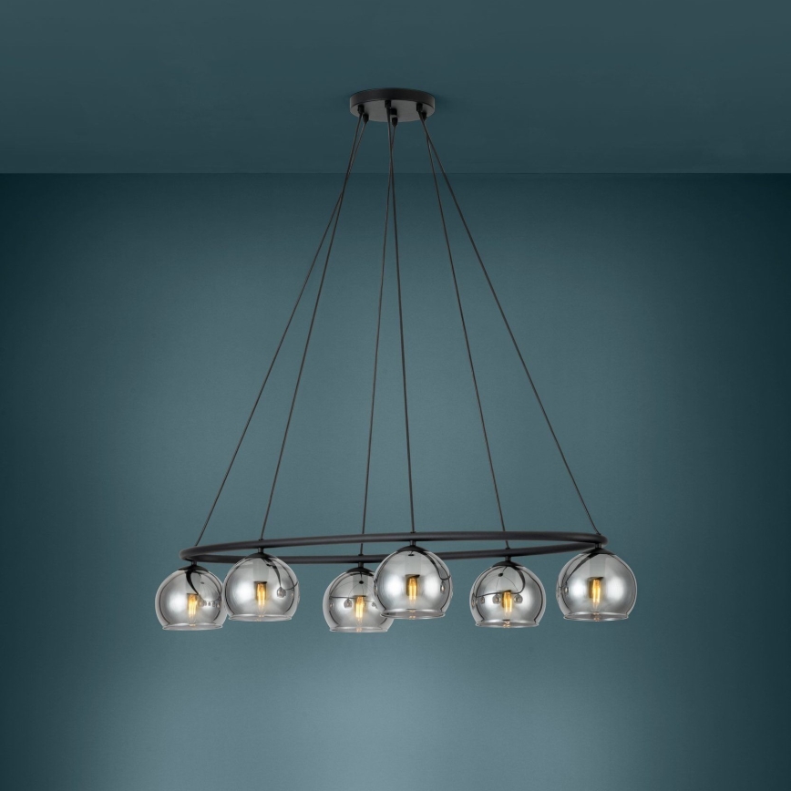 Eglo - Suspension filaire DAGUELLA 6xE14/25W/230V