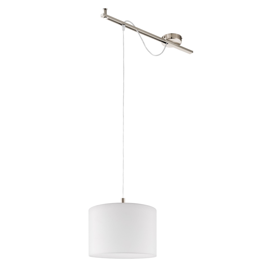 Eglo - Suspension filaire LED CALCENA 1xE27/60W/230V chrome mat/blanc