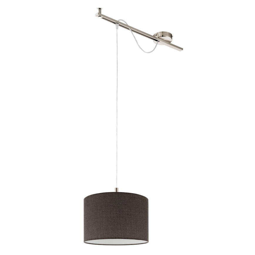 Eglo - Suspension filaire LED CALCENA 1xE27/60W/230V chrome/marron