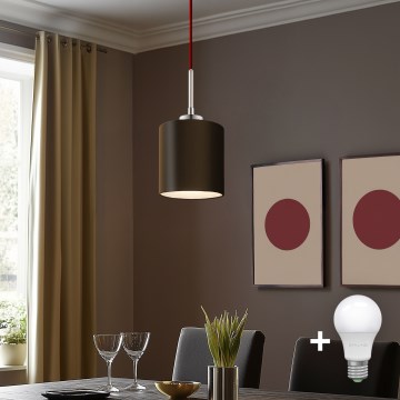 Eglo - Suspension filaire LED TUNJA 1xE27/60W/230V marron