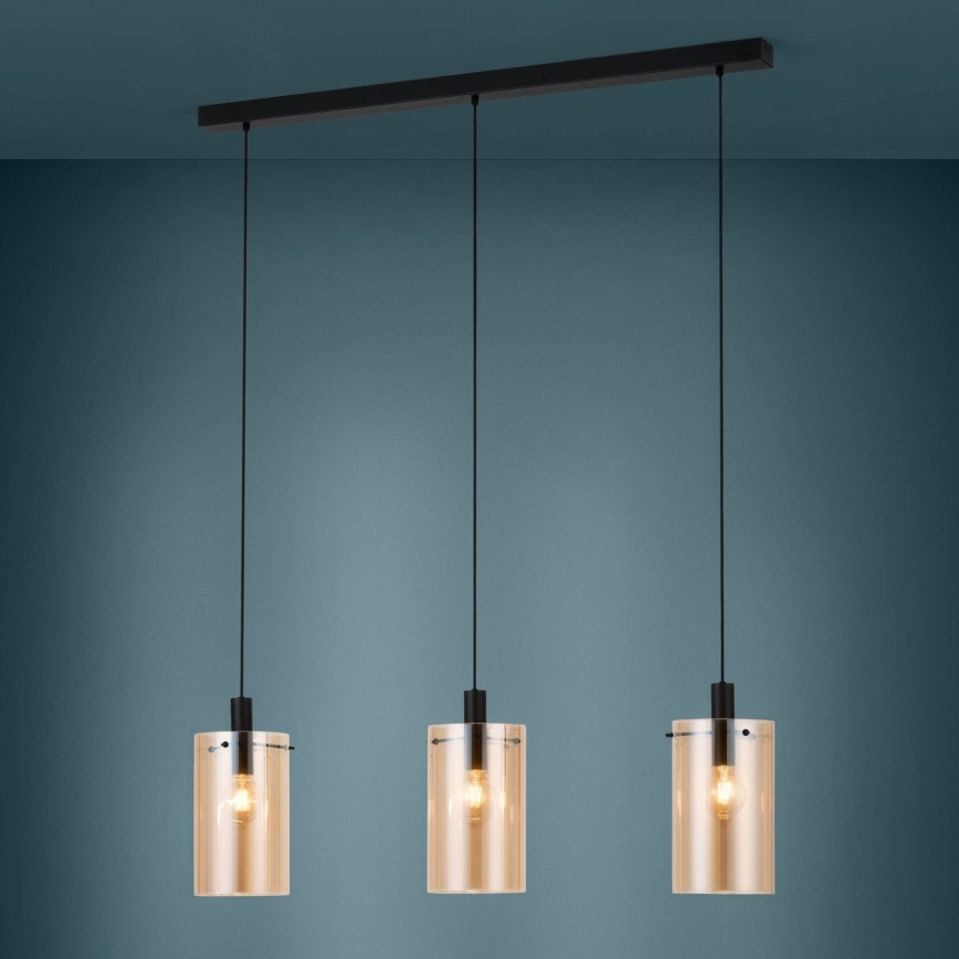 Eglo - Suspension filaire POLVERARA 3xE27/40W/230V