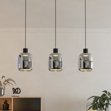 Eglo - Suspension filaire RGBW à intensité variable 3xLED/3,7W/230V 2700-6500K gris