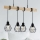 Eglo - Suspension filaire TOWNSHEND 4xE27/60W/230V - FSC certifié