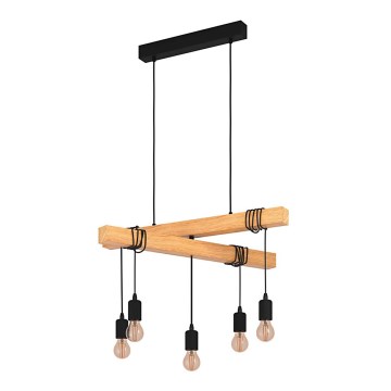 Eglo - Suspension filaire TOWNSHEND 5xE27/60W/230V
