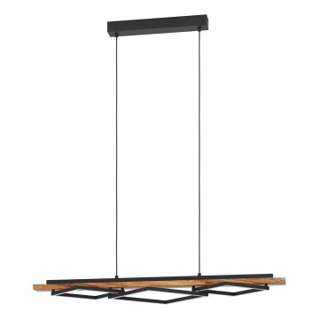 Eglo - Suspension LED dimmable sur câble 2xLED/13W/230V + LED/16W noir/brun