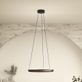 Eglo - Suspension LED dimmable sur câble avec détecteur de mouvement, 2x LED 25 W, 230 V, 2200–6500 K, Ø 80 cm, marron